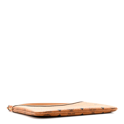 MCM Visetos Liz Shopper Tote Pouch Cognac 3 of 5