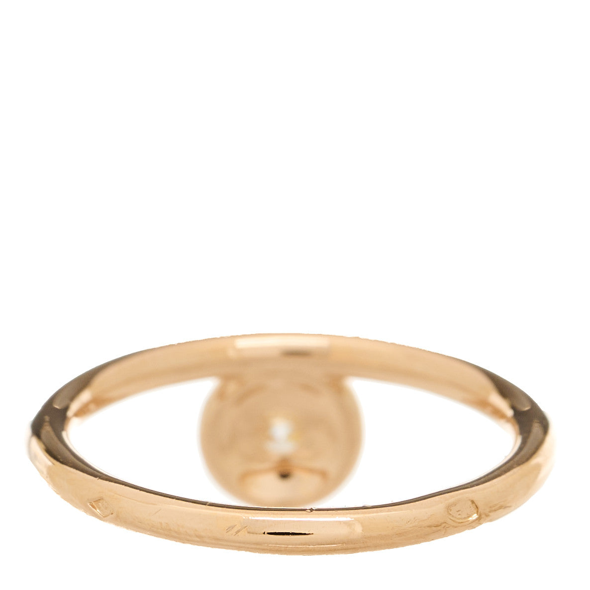 18K Rose Gold Diamond Solitaire Petit Jete Ring 51 5.75