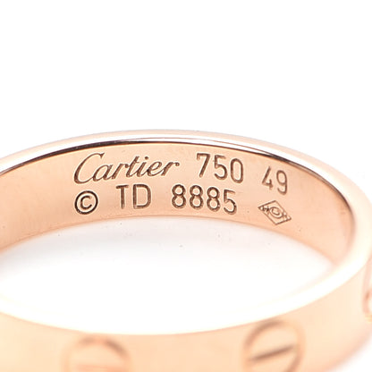 Cartier 18K Pink Gold 3.5mm LOVE Wedding Band Ring 49 4.75 4 of 4