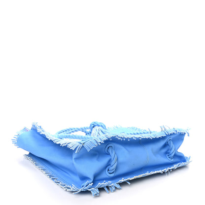 Valentino Garavani Ibiza Canvas Rope Fringe Miami Medium Tote Blue 5 of 11
