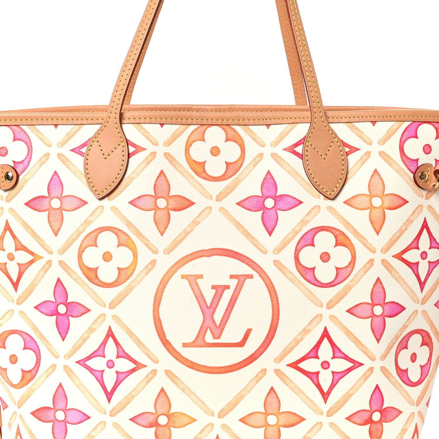Louis Vuitton Monogram Tiles By The Pool 2.0 Neverfull MM Coral 8 of 10
