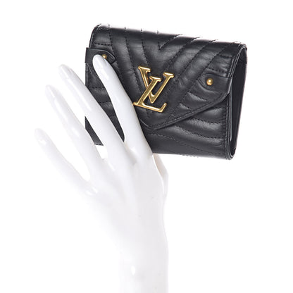Louis Vuitton Calfskin New Wave Compact Wallet Black 2 of 7