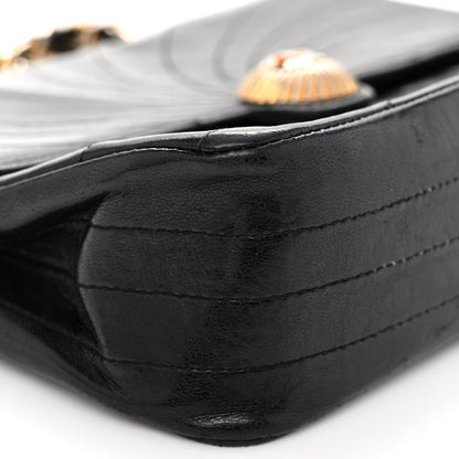 Chanel Lambskin Stitched Single Flap Black 9 of 14