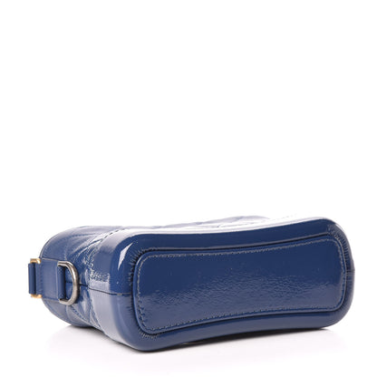 Chanel Patent Goatskin Quilted Small Gabrielle Hobo Blue 5 of 11