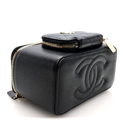Chanel Caviar Quilted Top Handle Pocket Vanity Case Black 4 of 10