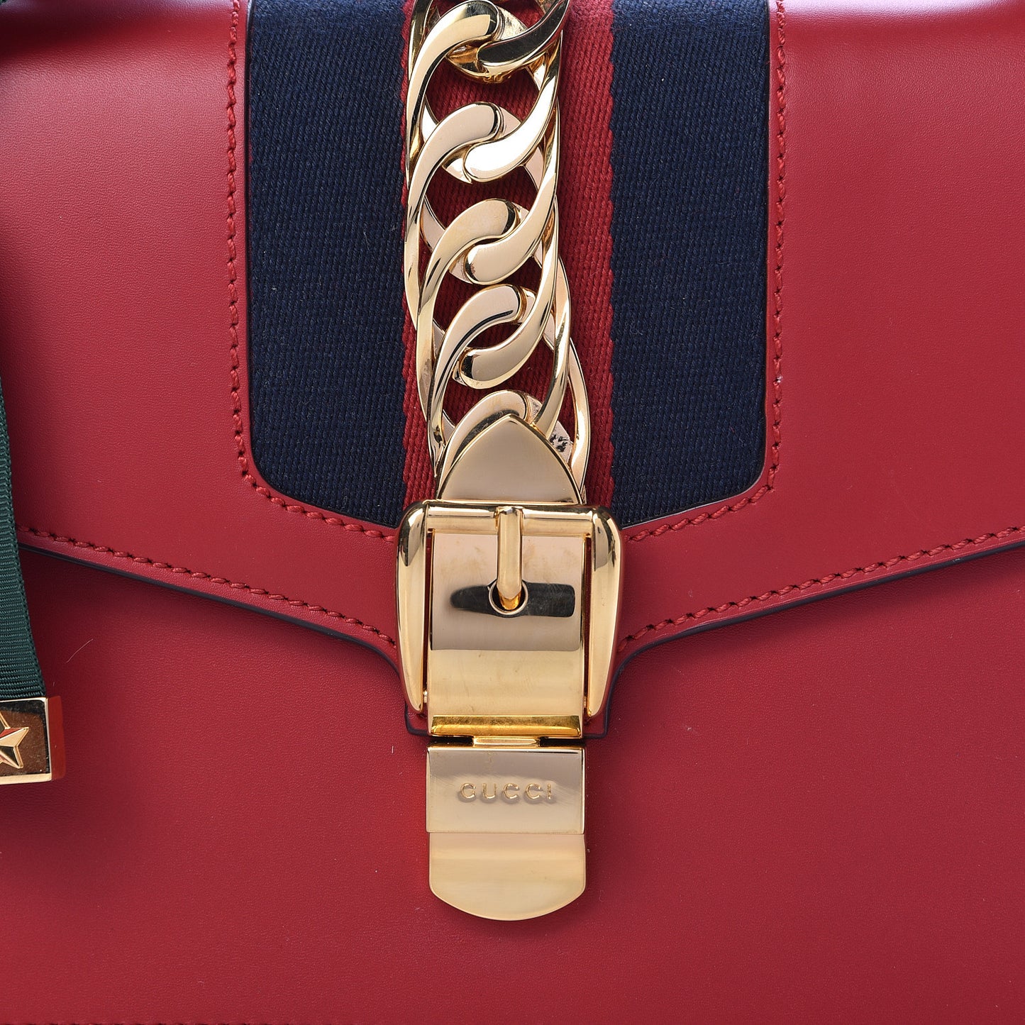 Calfskin Small Sylvie Shoulder Bag Hibiscus Red