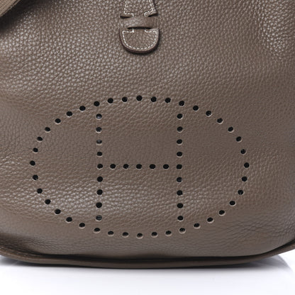 Hermes Taurillon Clemence Evelyne III PM Etoupe 10 of 11