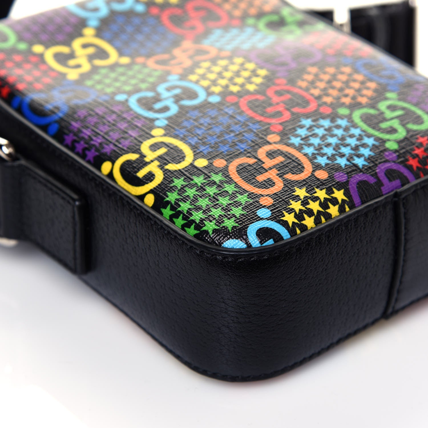 Gucci GG Supreme Monogram Psychedelic Messenger Bag Black 9 of 10