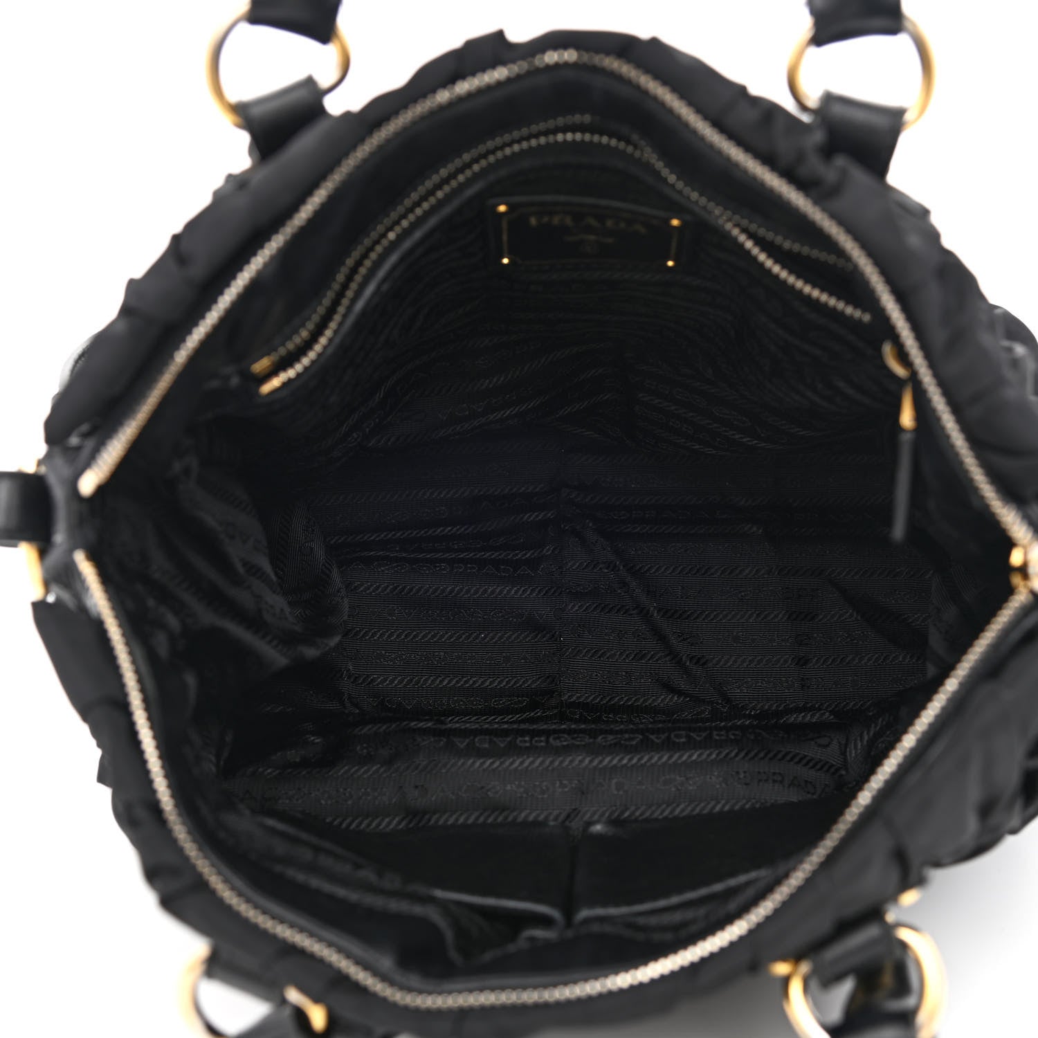 Prada Tessuto Nylon Gaufre Tote Black 5 of 13