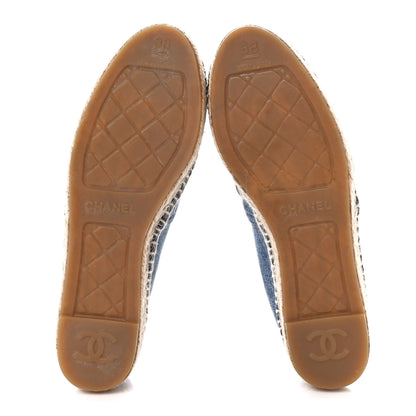 Chanel Denim CC Espadrilles 38 Blue Black 5 of 11