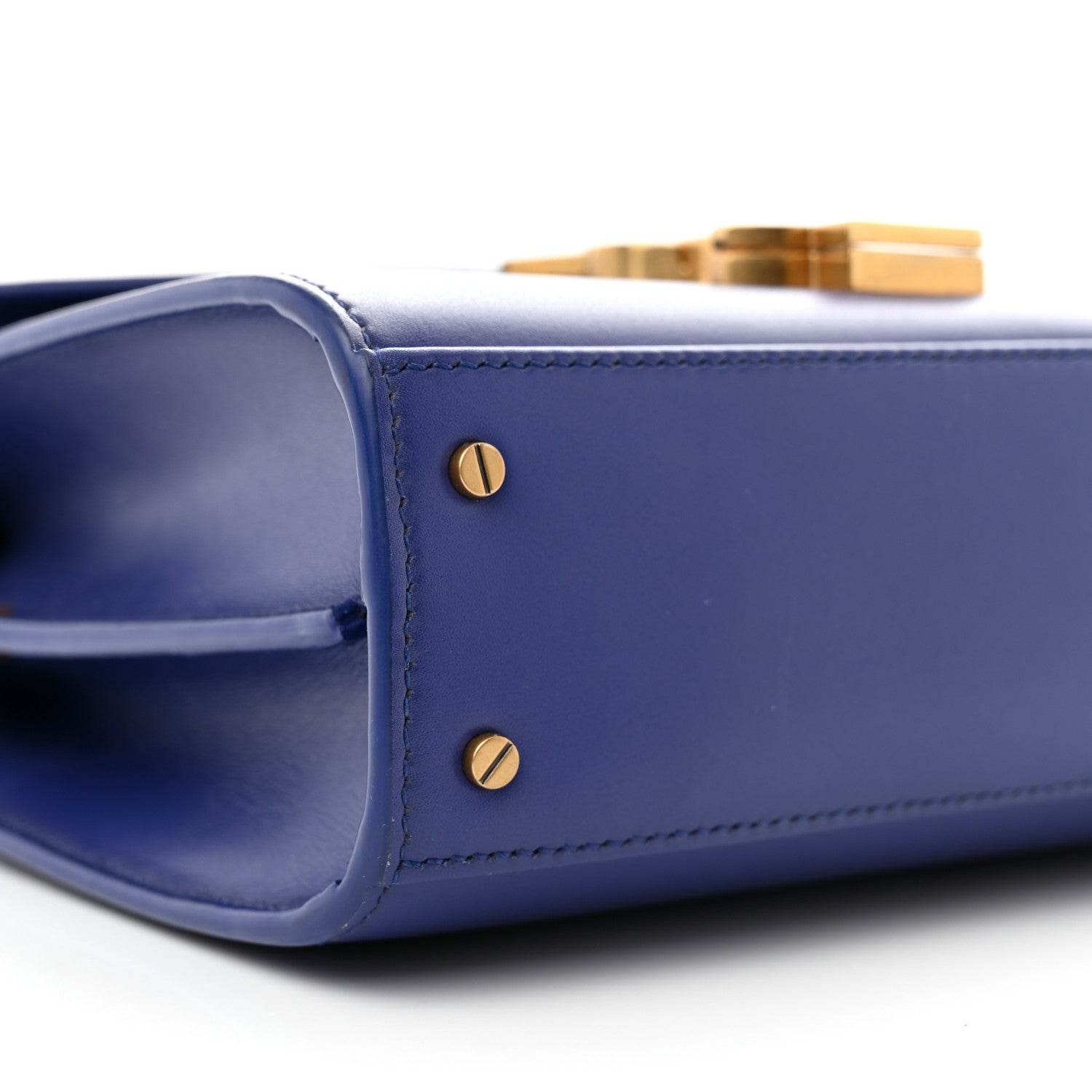 Saint Laurent Calfskin Mini Classic Monogram Cassandra Top Handle Bag Majorelle 9 of 12