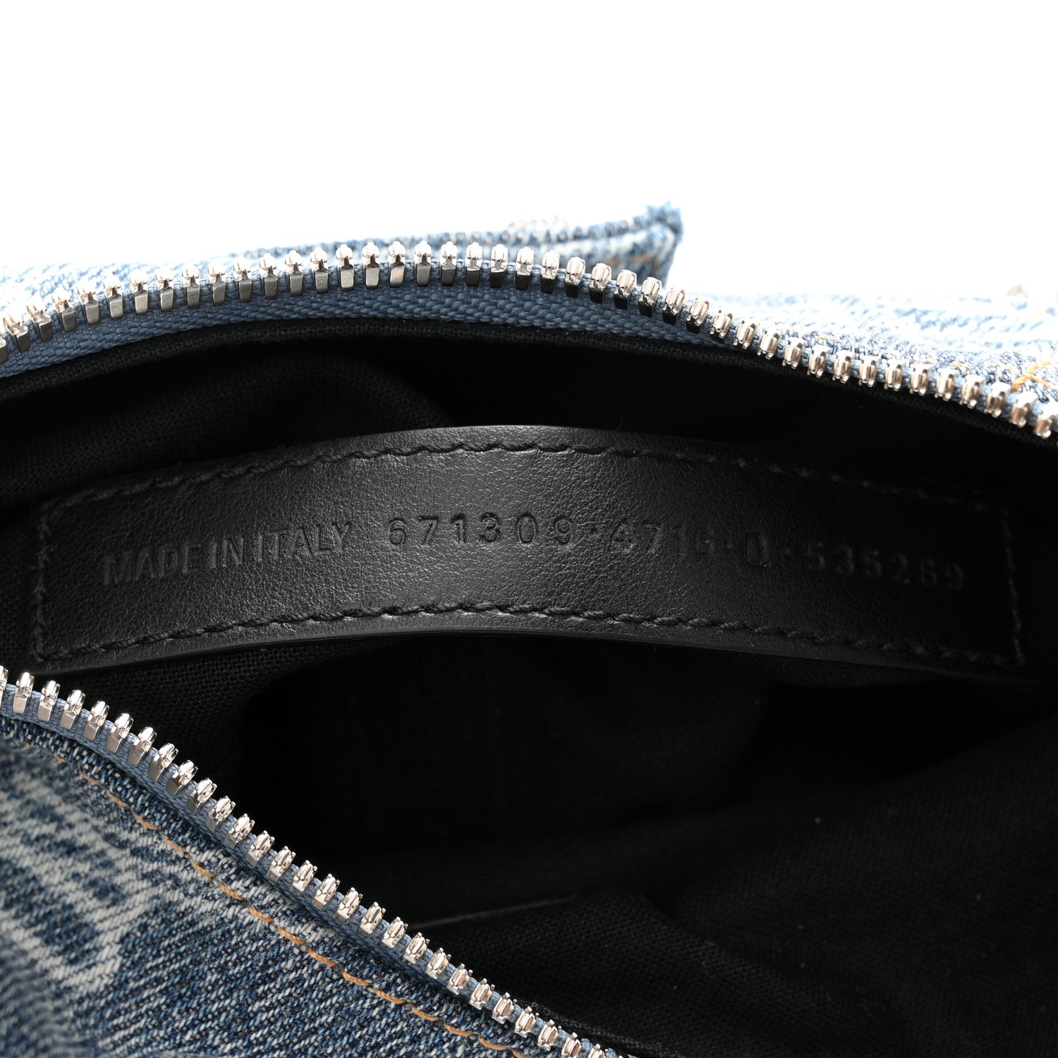 Balenciaga Bleached Denim BB Monogram Le Cagole Shoulder Bag XS Blue 8 of 11