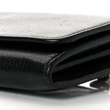 Prada Vitello Daino Continental Flap Wallet Black 9 of 10