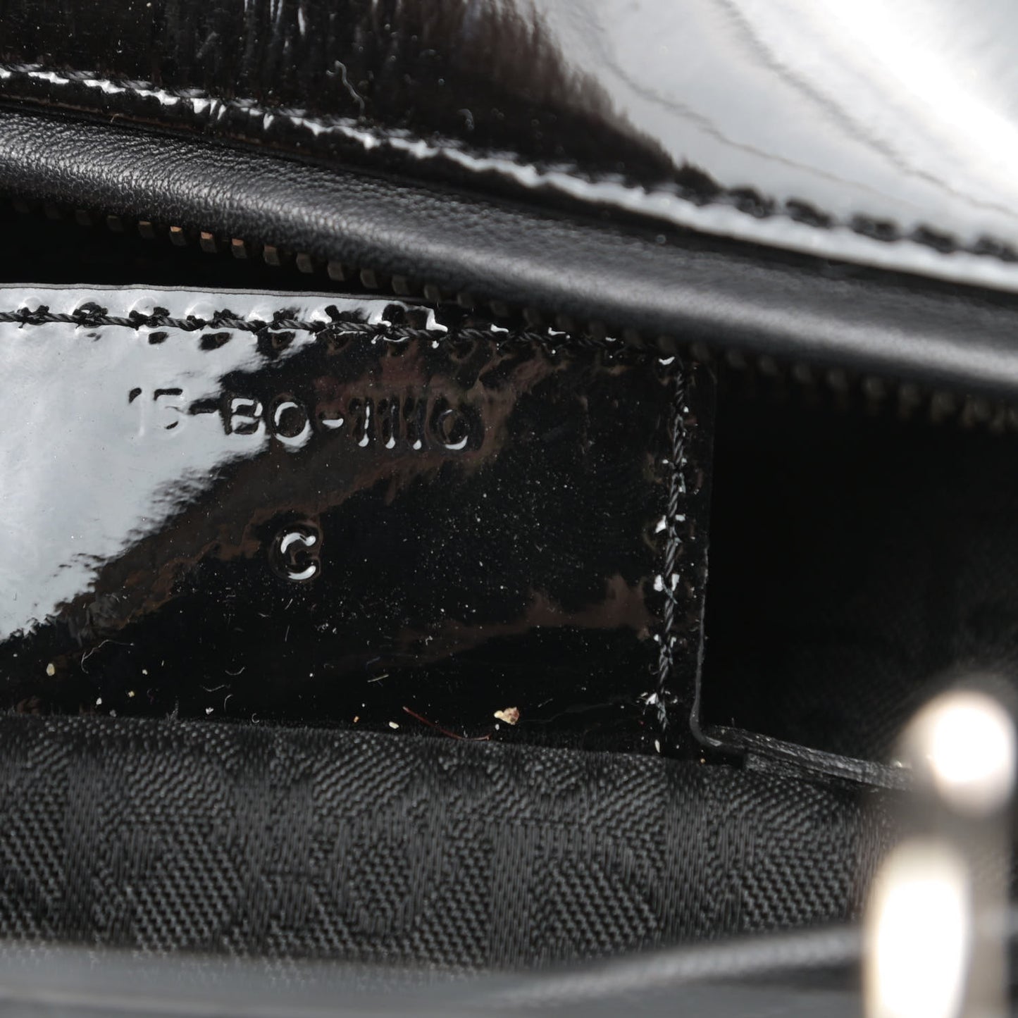 Patent Cannage Large Lady Dior Black