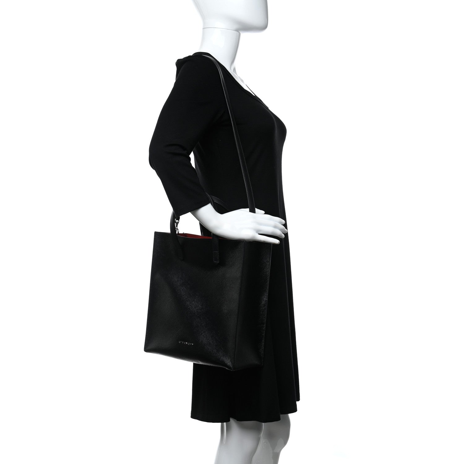 Givenchy Textured Coated Canvas Stargate Shopper Tote Black 2 of 9