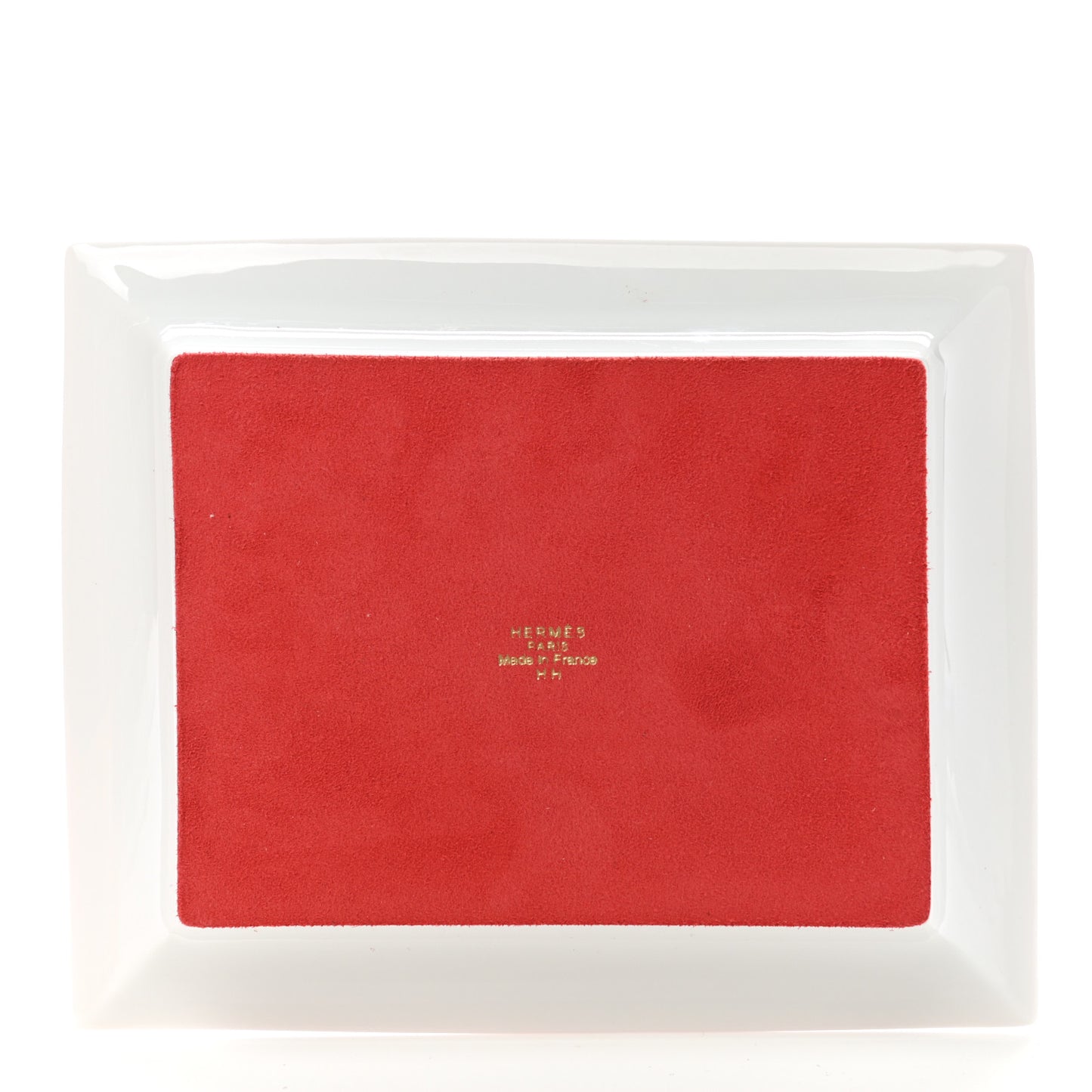 Porcelain Sellier Change Tray Rouge Or
