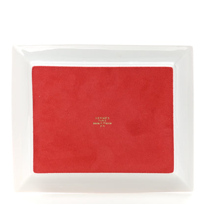 Hermes Porcelain Sellier Change Tray Rouge Or 3 of 6