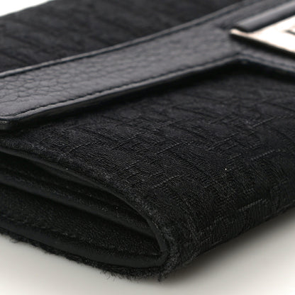Christian Dior Monogram Flap Wallet Black 9 of 17