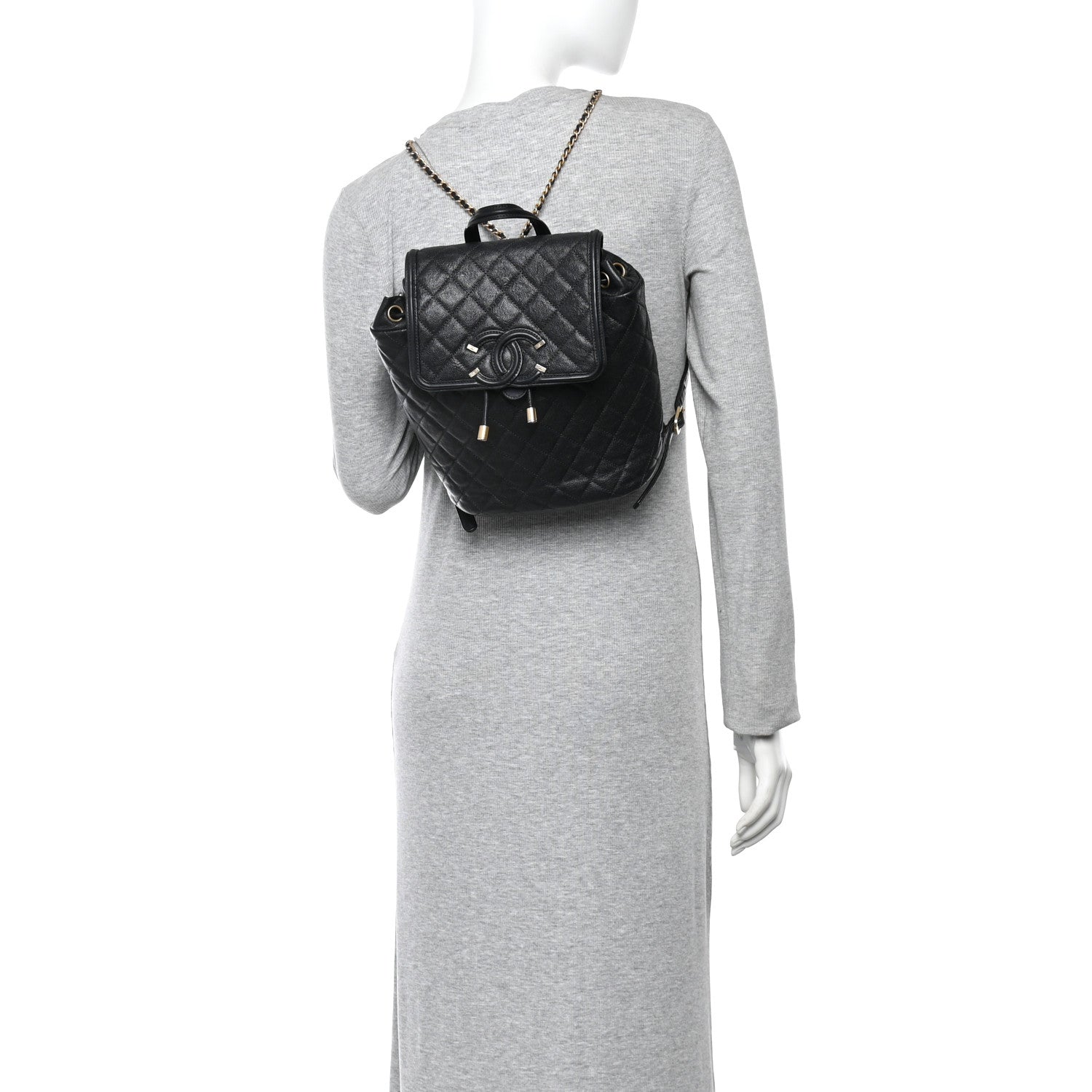 Chanel Caviar Quilted Small Filigree Backpack Black 2 of 10