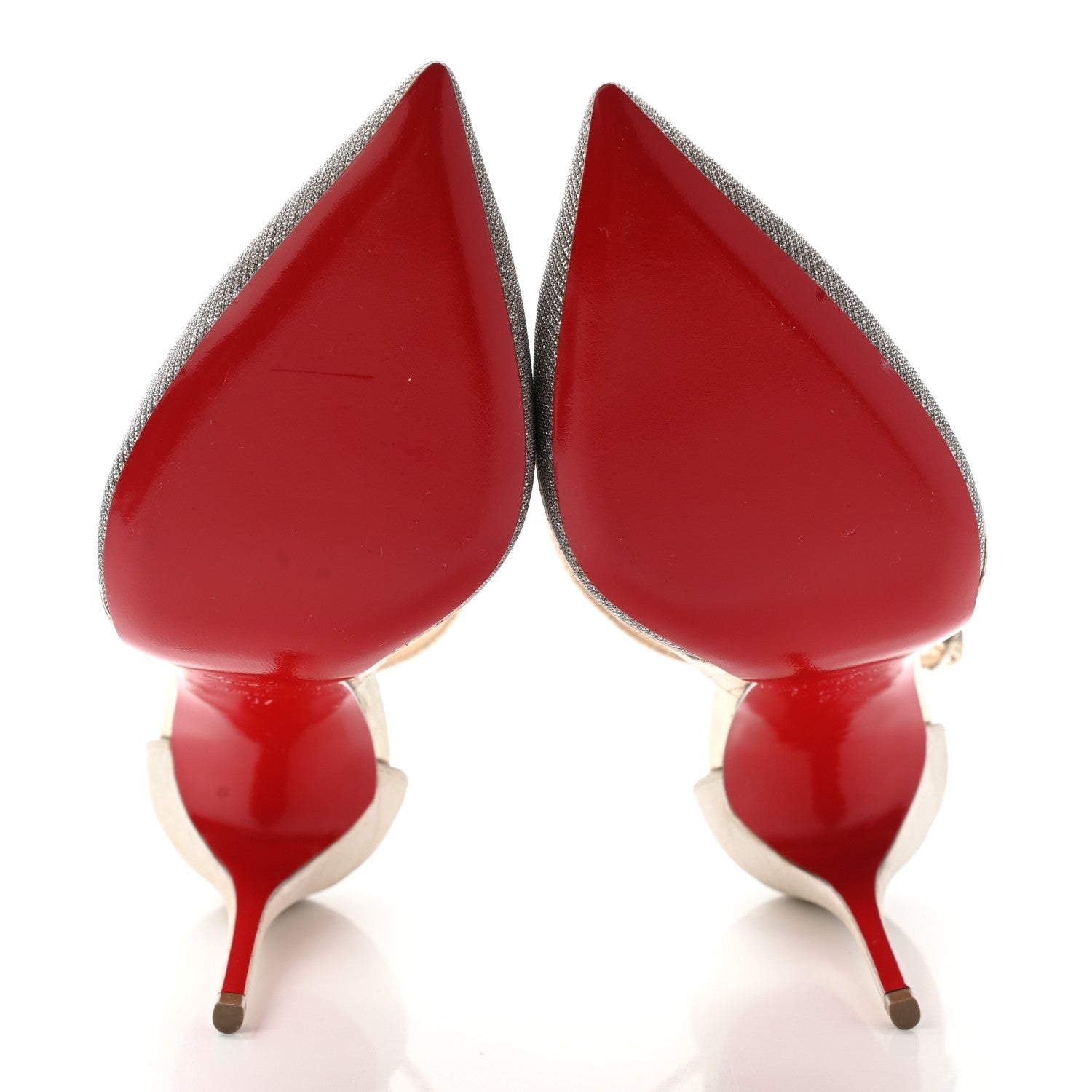 Christian Louboutin Glittex Lame Sirene Specchio Crissos 100 Pumps 37 Version Silver 5 of 12