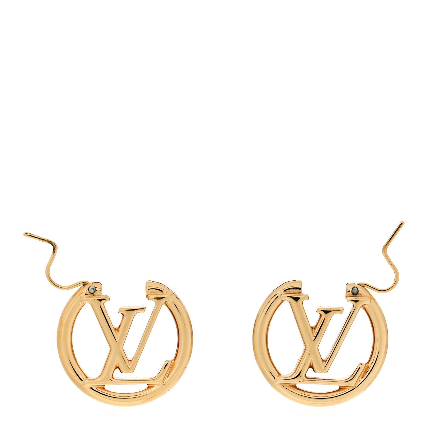 Metal Small Louise Hoop Earrings Gold