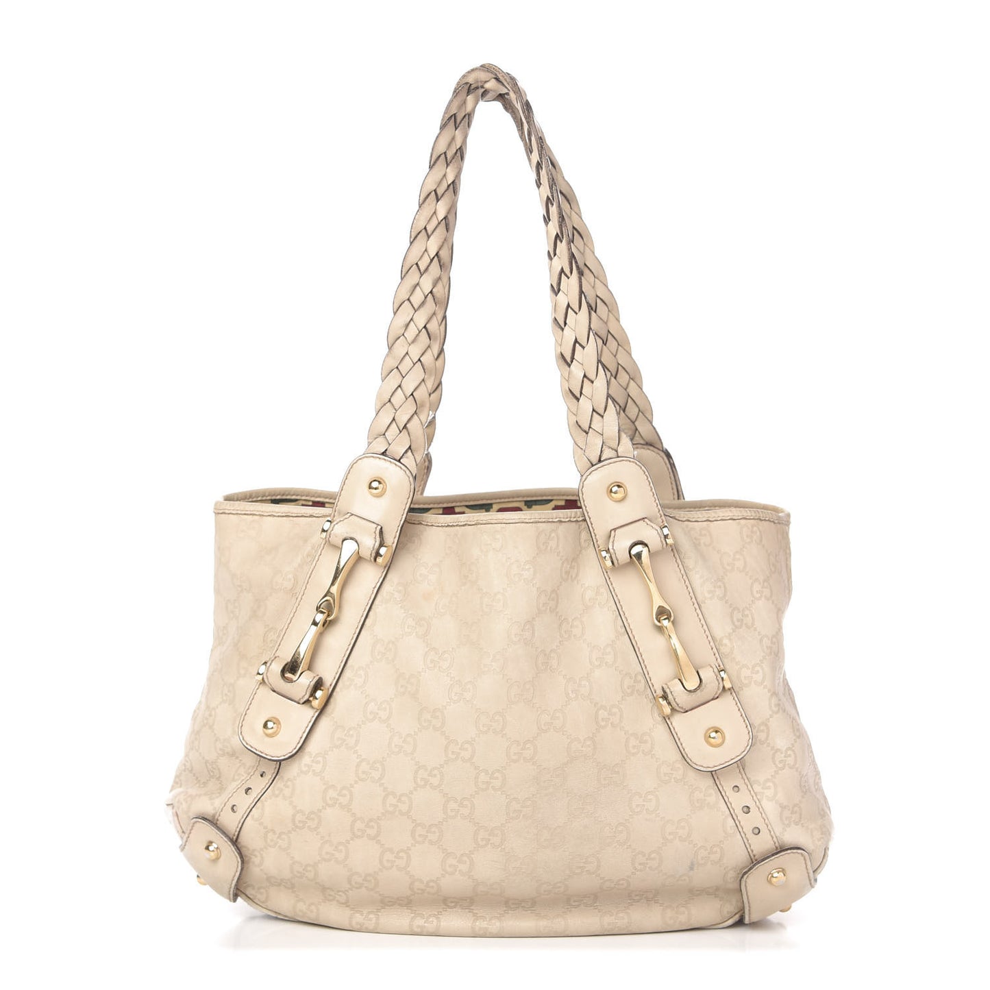Guccissima Small Pelham Shoulder Bag Off White