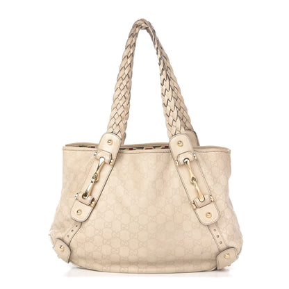 Gucci Guccissima Small Pelham Shoulder Bag Off White 1 of 12