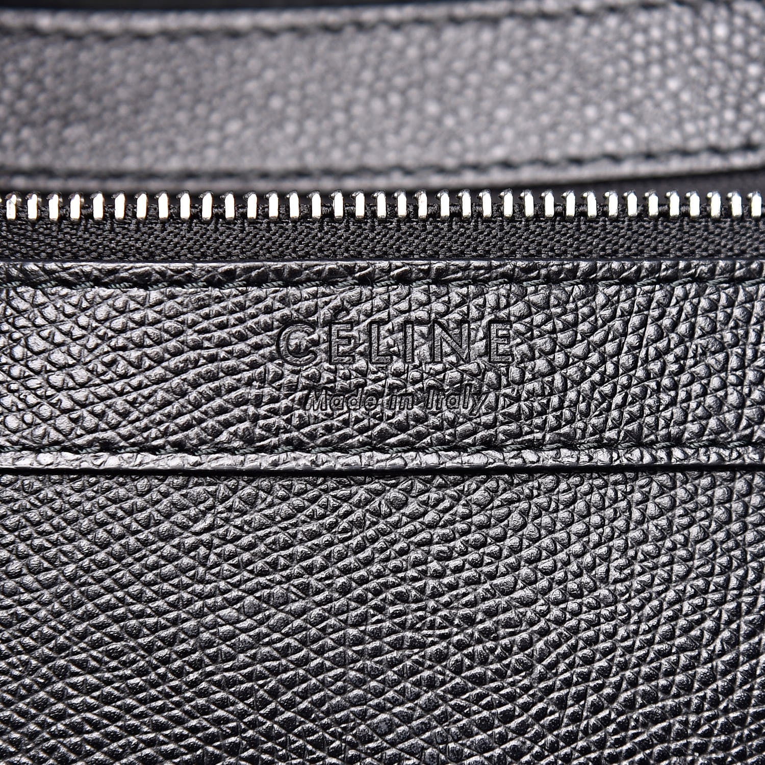 Celine Grained Calfskin Small Vertical Cabas Black 6 of 11