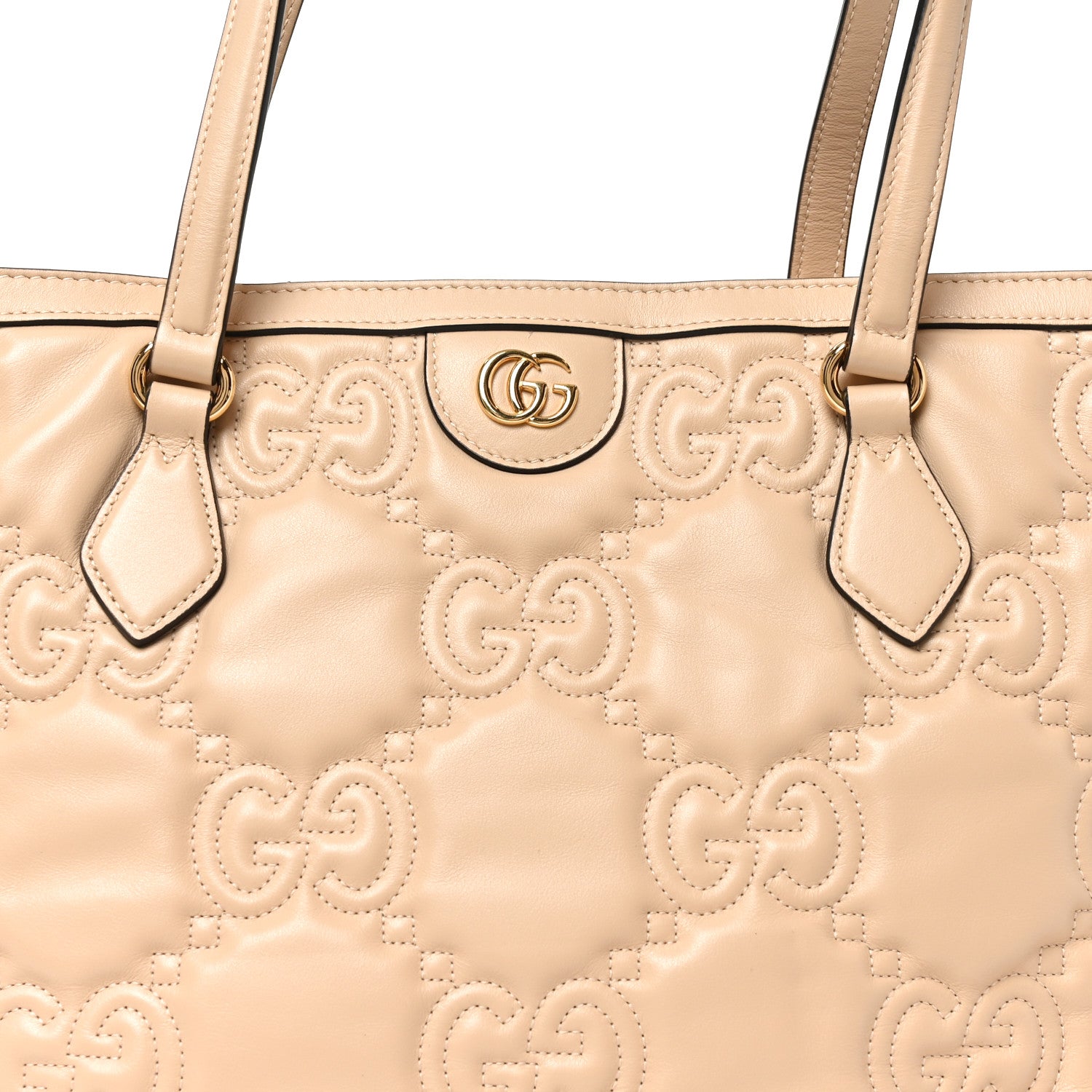Gucci Calfskin GG Matelasse Medium Ophidia Shopping Tote Beige 8 of 10