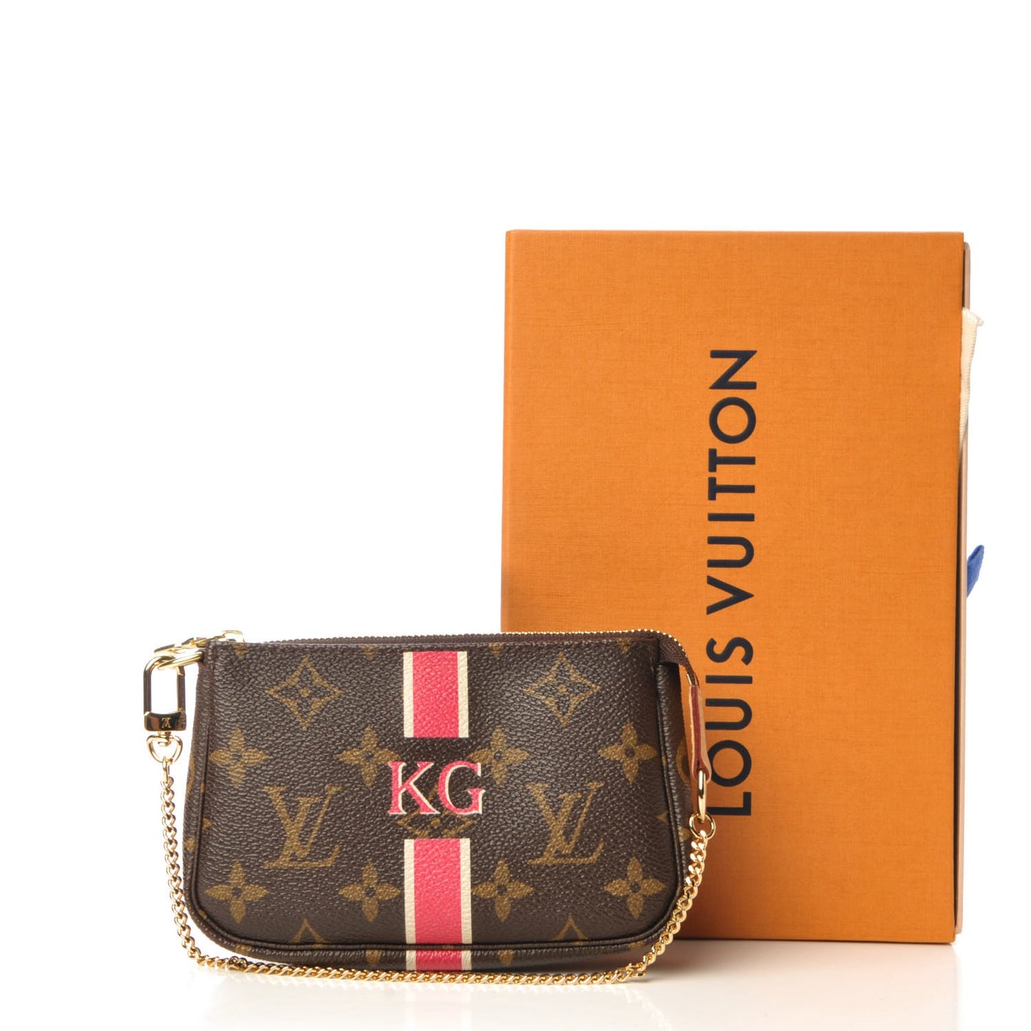 Monogram My LV Heritage Mini Pochette Accessories Fuchsia Ivory