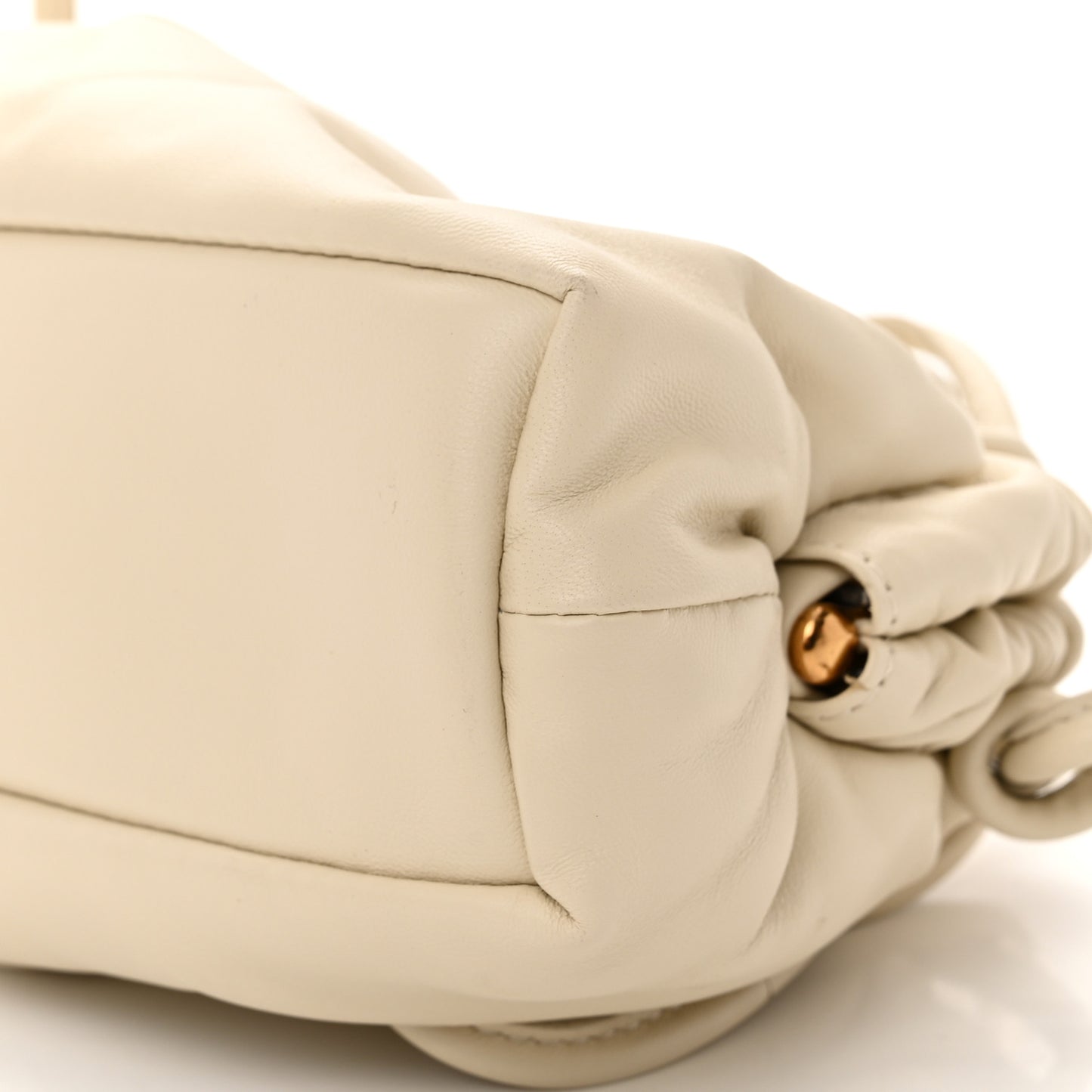 Lambskin Mini Cloud Clutch Pearl