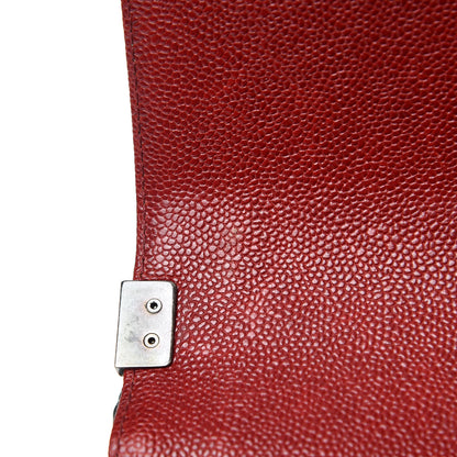 Chanel Caviar Quilted New Medium Boy Flap Dark Red 30 of 33