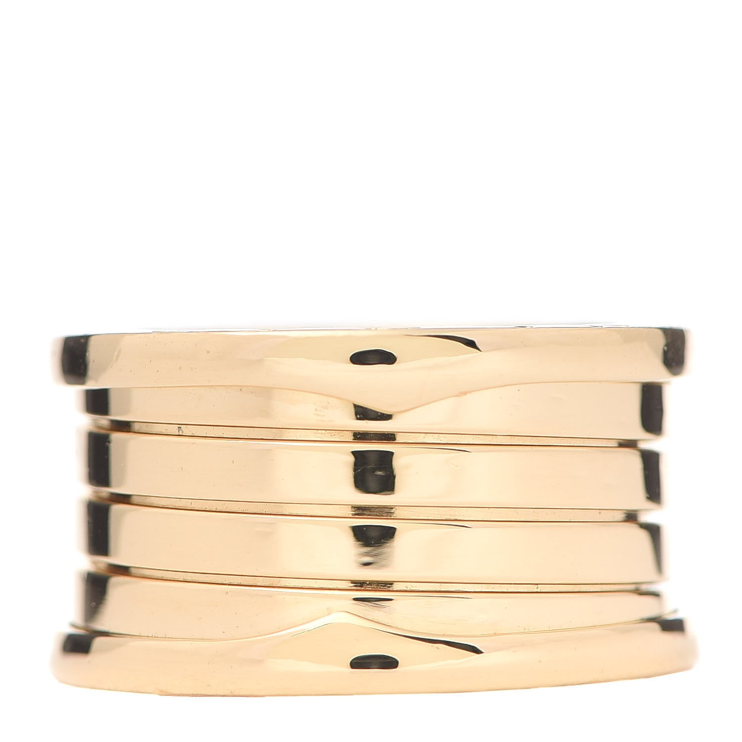 Bulgari 18K Yellow Gold B.Zero1 Four-Band Ring 55 7.25 1 of 6
