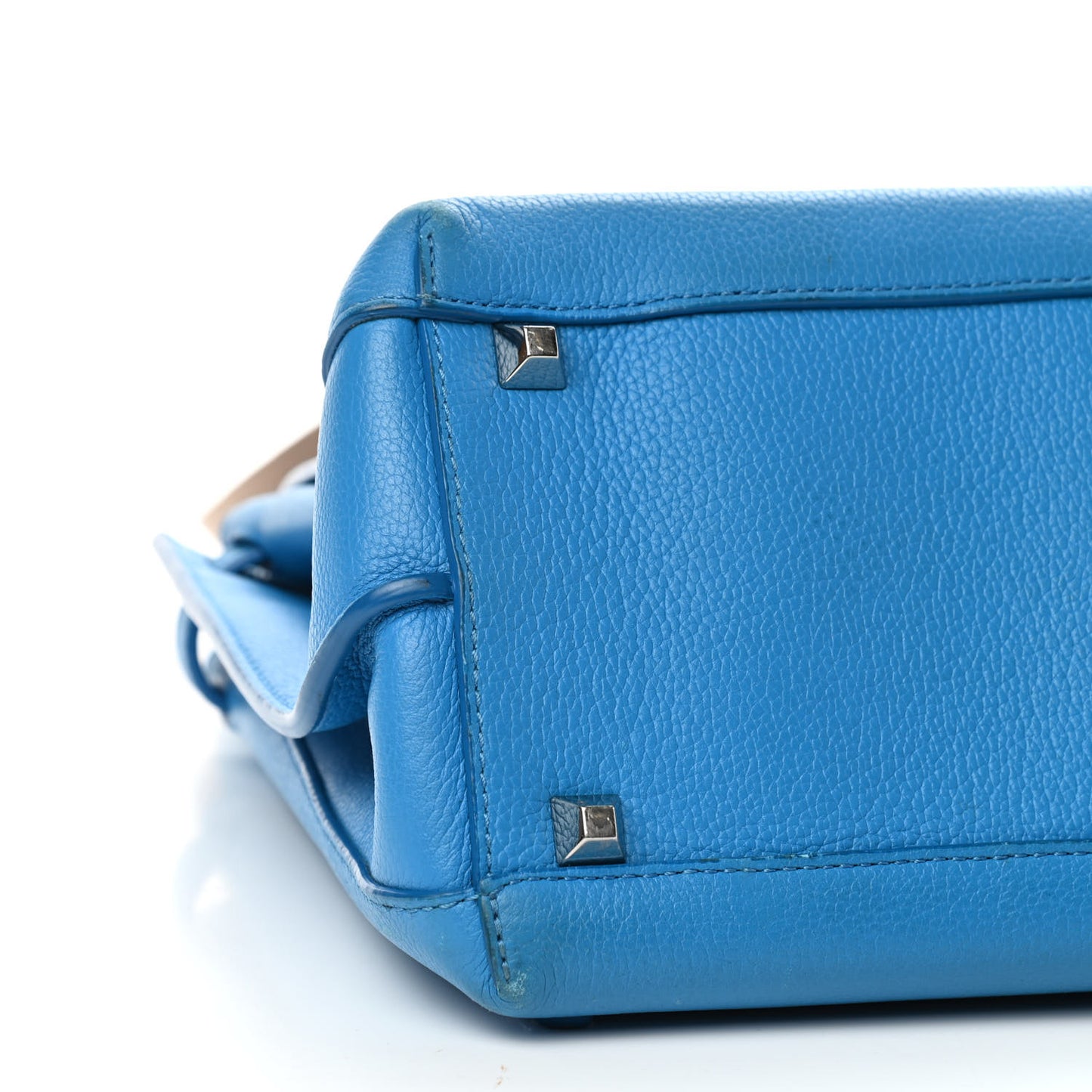 Grained Calfskin Large Milla Convertible Backpack Tile Blue