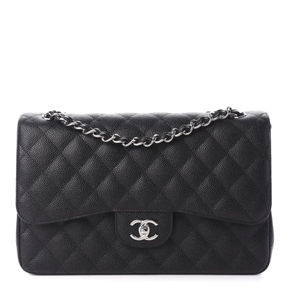 Chanel Caviar Quilted Jumbo Double Flap Black 1 of 10