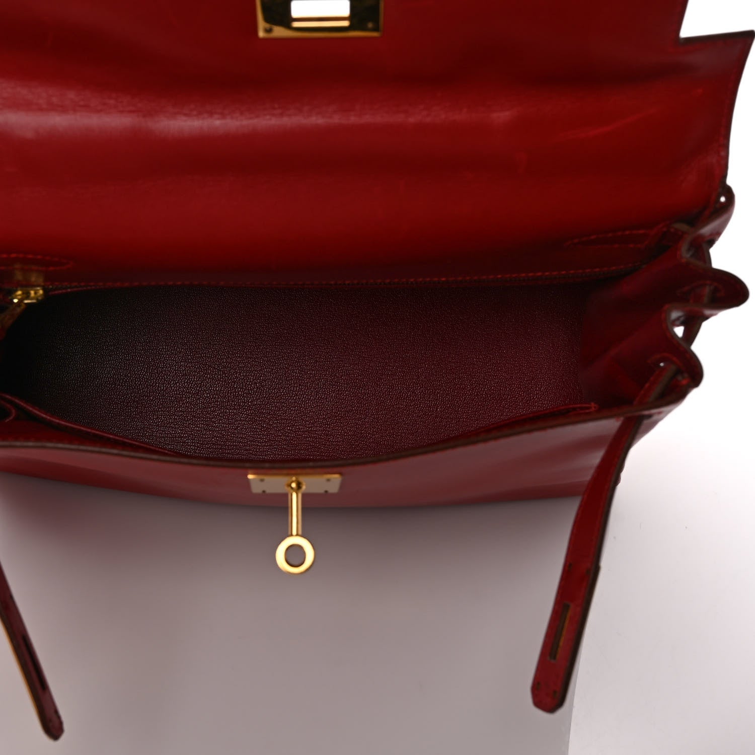 Hermes Box Kelly Retourne 28 Rouge Vif 4 of 9