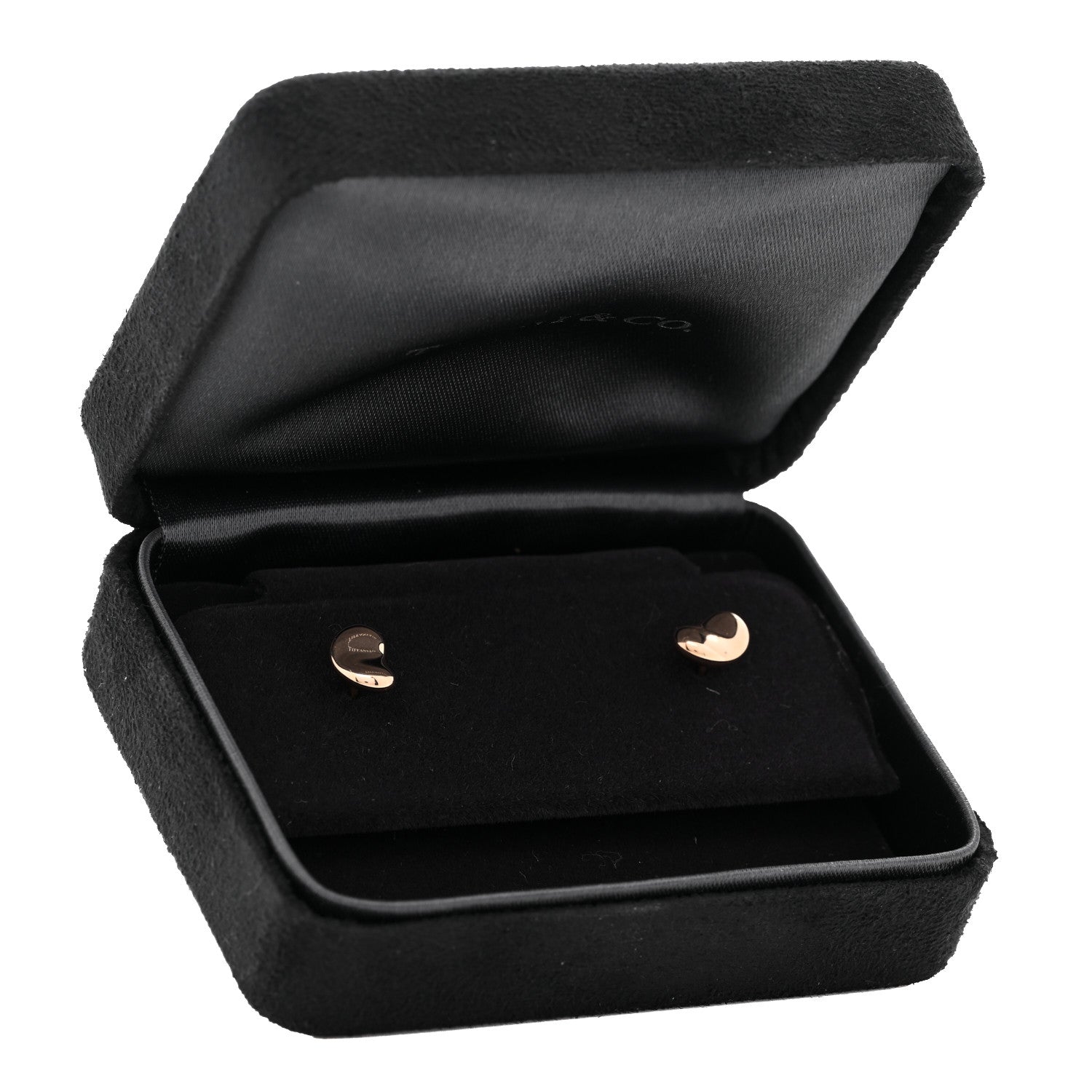Tiffany 18K Rose Gold 9mm Elsa Peretti Bean Earrings 5 of 5