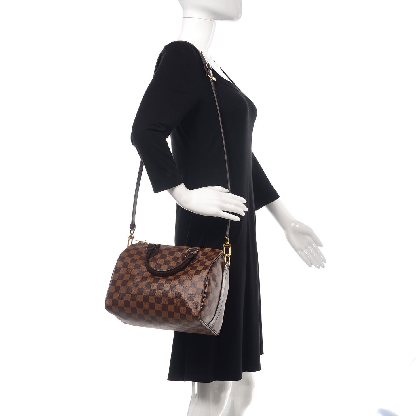 Damier Ebene Speedy Bandouliere 25