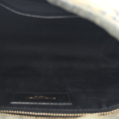 Saint Laurent Denim Quilted Toy Loulou Puffer Monogram Chain Satchel Blue Cinnamon 5 of 11