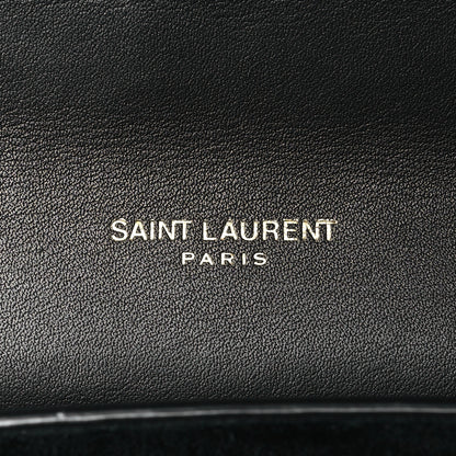 Saint Laurent Smooth Calfskin Perforated Classic Monogram Small Kaia Satchel Black 6 of 8