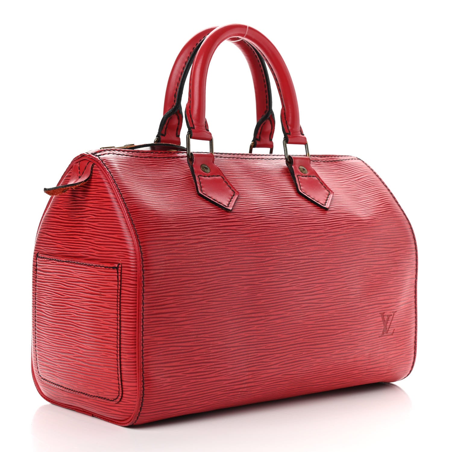 Louis Vuitton Epi Speedy 25 Castillan Red 3 of 11