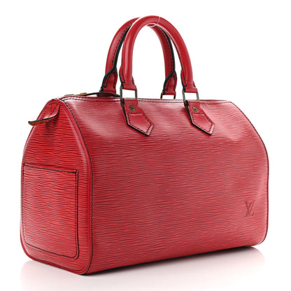 Louis Vuitton Epi Speedy 25 Castillan Red 3 of 11
