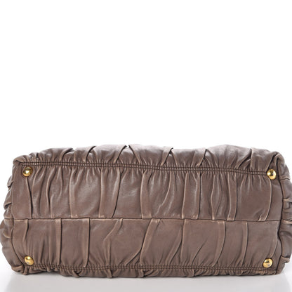 Prada Nappa Gaufre Tote Bambu 13 of 14