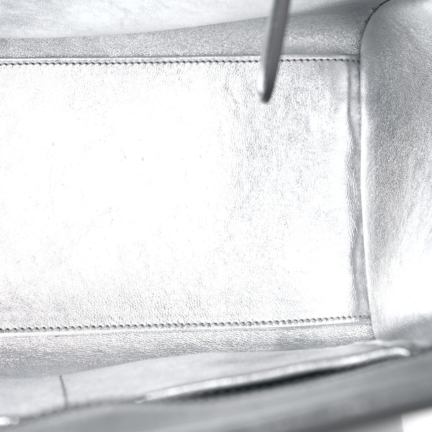 Celine Laminated Lambskin Micro Luggage Silver 15 of 18