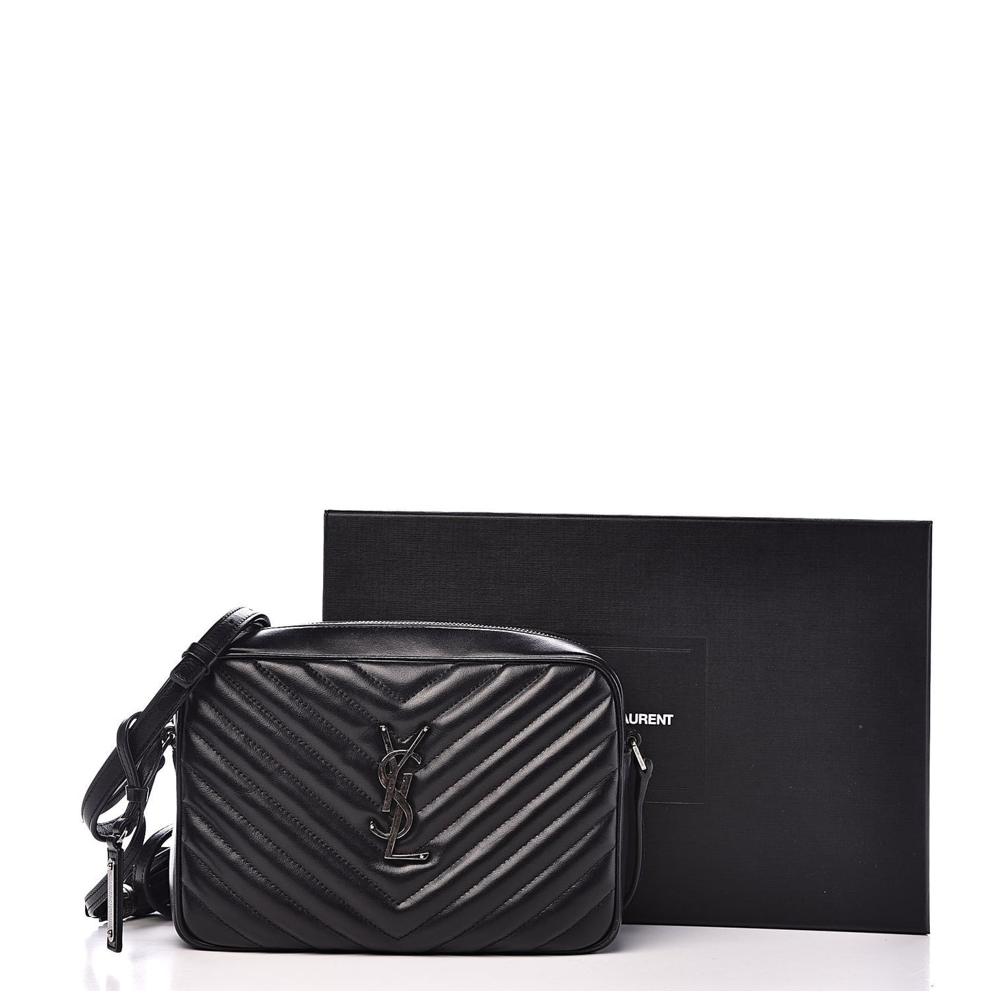 Calfskin Matelasse Monogram Lou Camera Bag Black