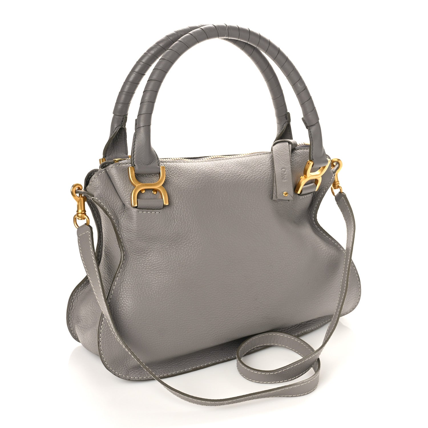 Chloe Calfskin Small Marcie Satchel Cashmere Grey 3 of 8