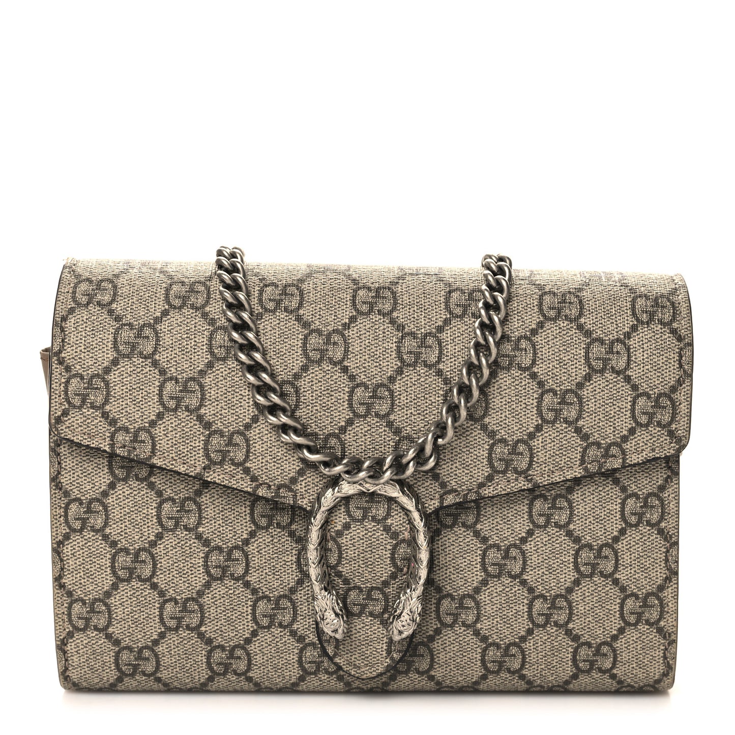GG Supreme Monogram Mini Dionysus Chain Wallet Beige Taupe