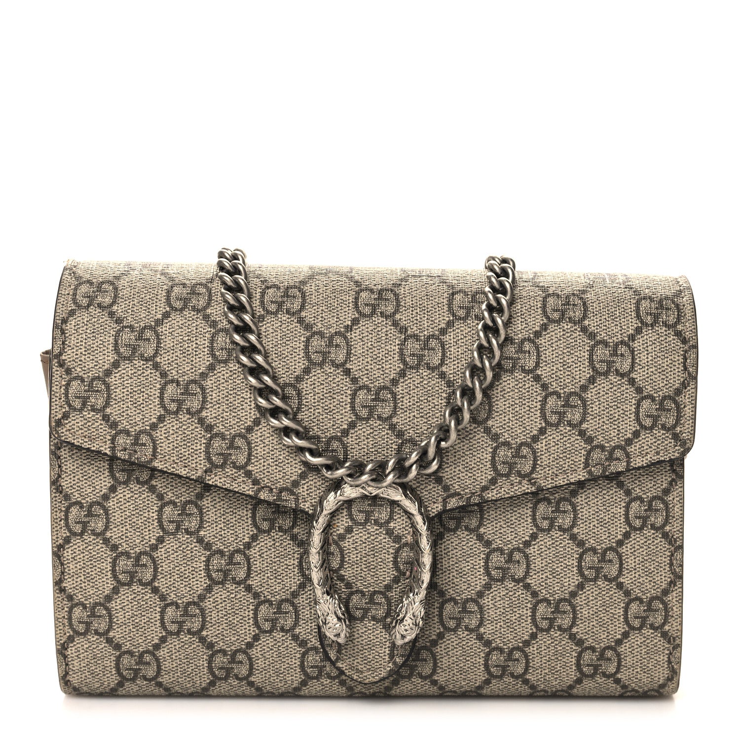 Gucci GG Supreme Monogram Mini Dionysus Chain Wallet Beige Taupe 1 of 13