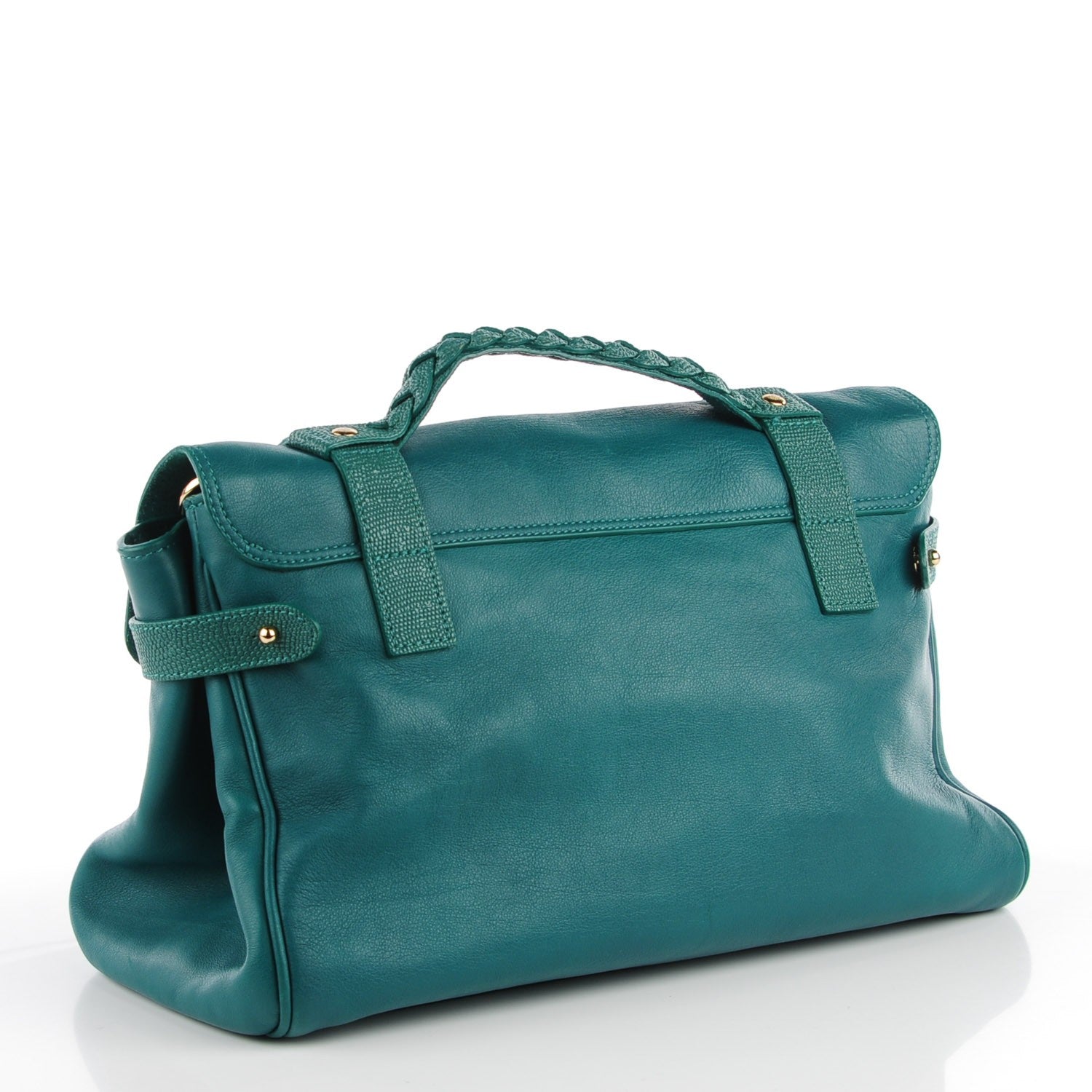 Mulberry Micrograin Calfskin Lizard Medium Alexa Emerald 3 of 9
