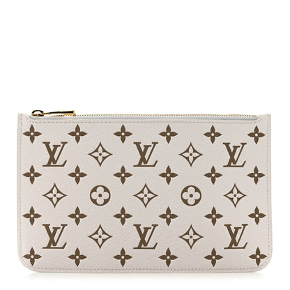 Louis Vuitton Empreinte Monogram Spring In The City Neverfull Pochette MM Kaki Beige Cream 1 of 6